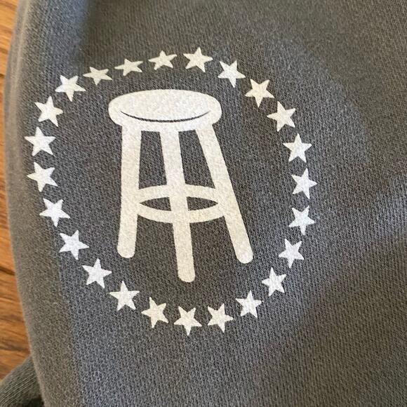 $119 Call Her Daddy / I am Unwell / Barstool Gray Cotton Cut V Neck Hoodie M EUC - Picture 7 of 11